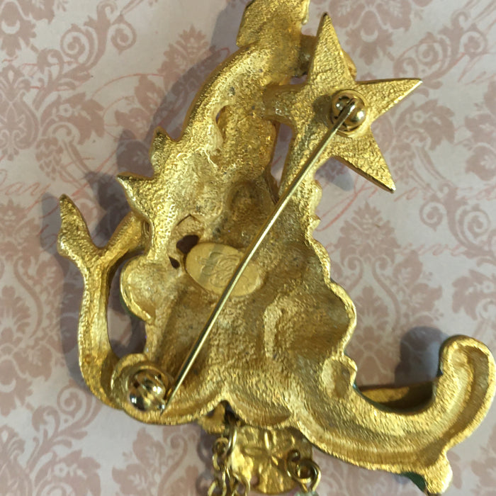 Kirks Folly Mermaid Brooch Gold