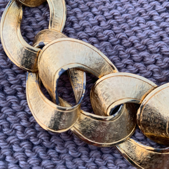 Reserved: Vintage Flat gold link chain