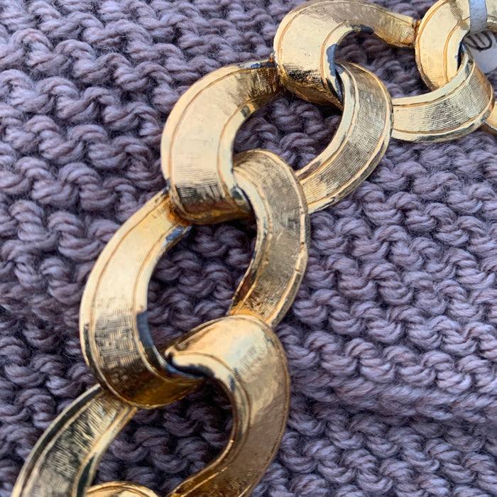 Reserved: Vintage Flat gold link chain