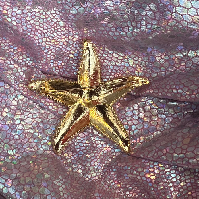 Vintage Gold Plated Starfish Brooch