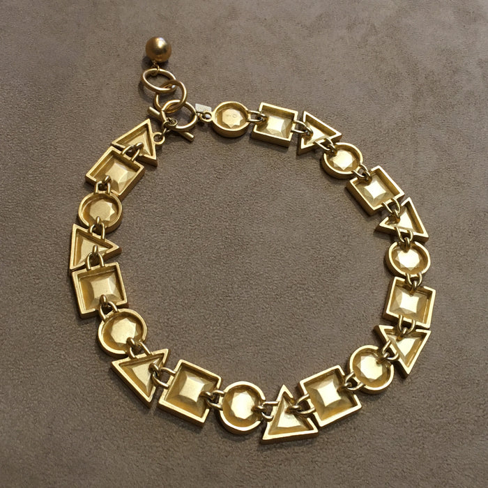 Anne Klein Red Resin shapes Statement Necklace
