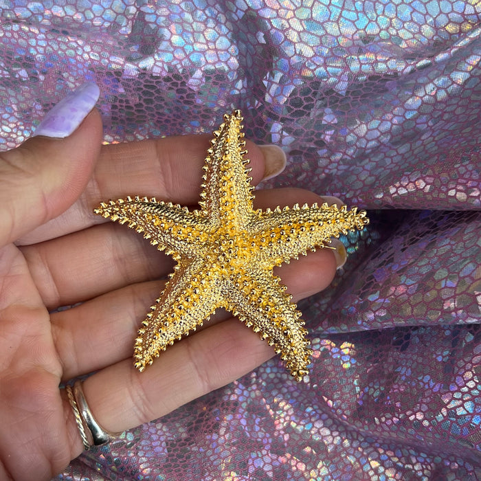 Vintage Gold Plated Starfish Brooch