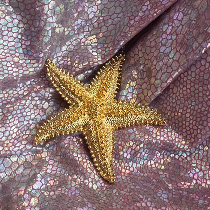 Vintage Gold Plated Starfish Brooch