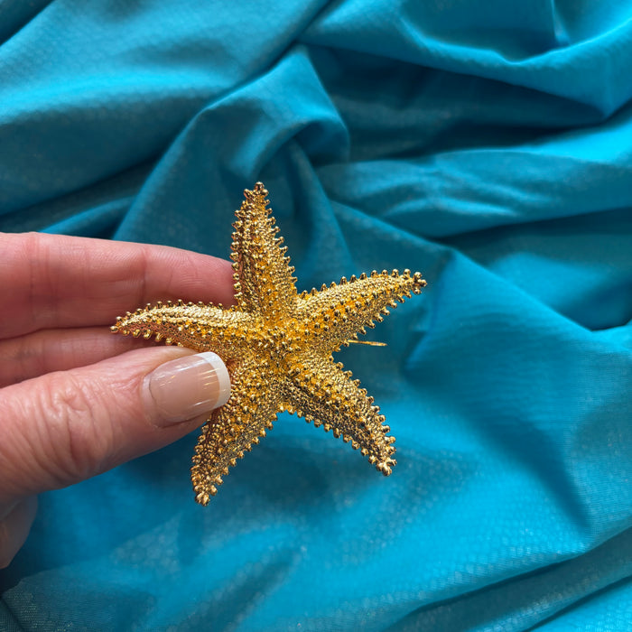 Vintage Gold Plated Starfish Brooch