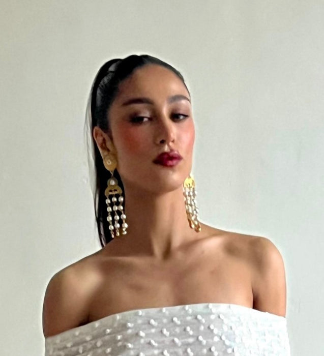 Vintage Rima Ariss Drop Pearl Chandelier Earrings