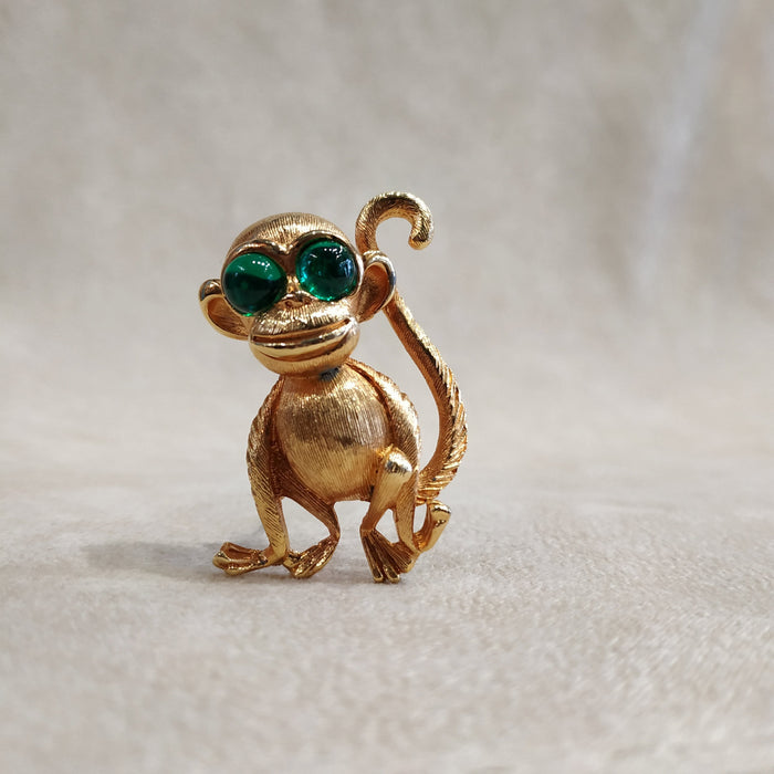 Green eyed Monkey brooch by Sphinx London - The Hirst Collection