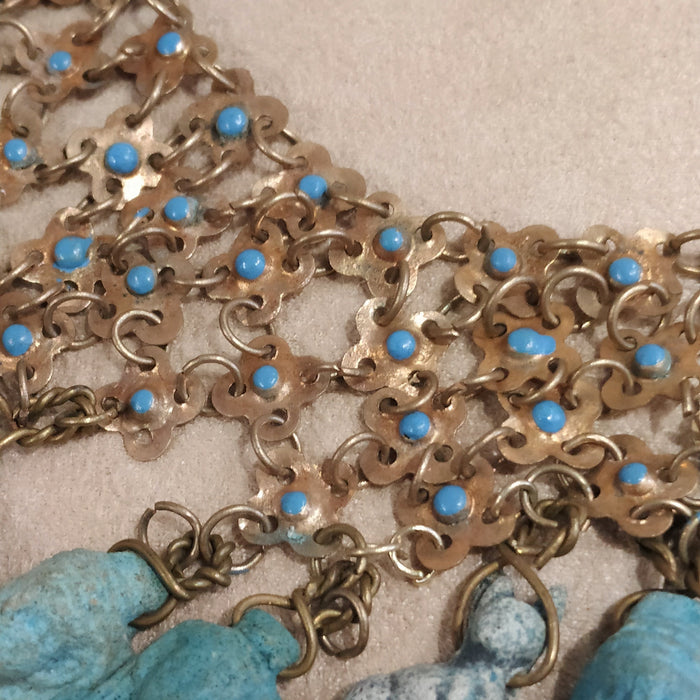 Egyptian Revival Charm Necklace Turquoise - The Hirst Collection