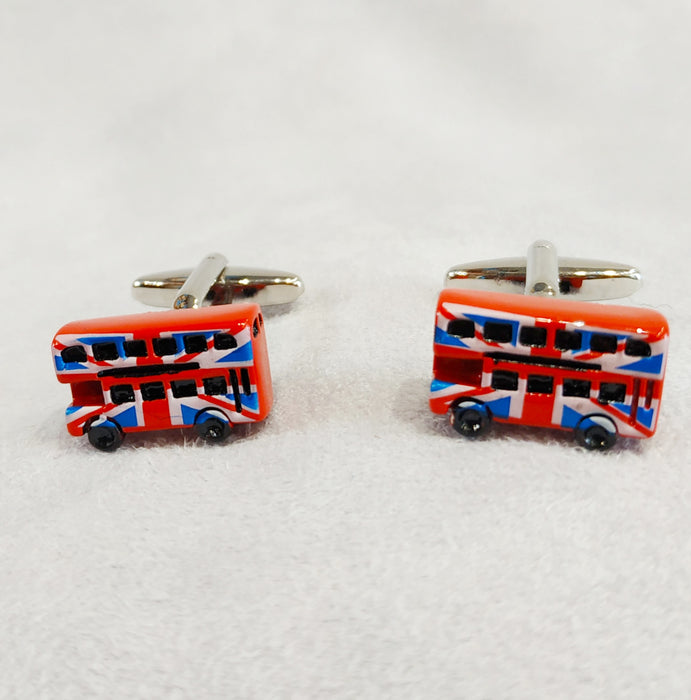 Union Jack Routemaster London Bus Cufflinks - The Hirst Collection