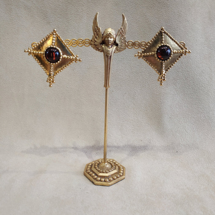 Oscar De La Renta Amber square clip on earrings - The Hirst Collection