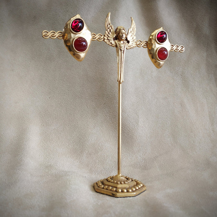 Yves Saint Laurent  Earrings Red  Gold Pierced earrings - The Hirst Collection