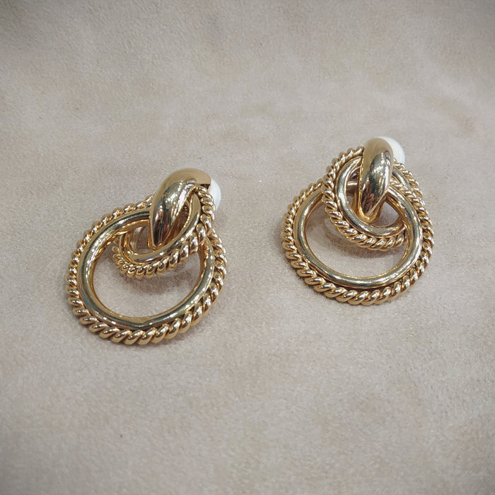 Givenchy Rope Gold Hoop Clip on earrings - The Hirst Collection
