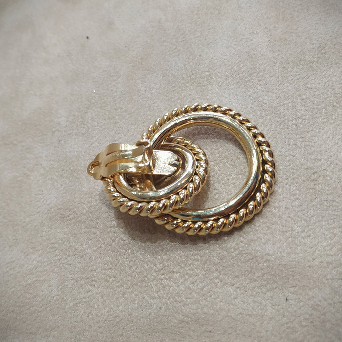 Givenchy Rope Gold Hoop Clip on earrings - The Hirst Collection