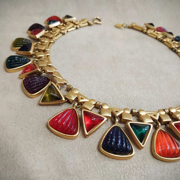 Anne Klein Statement Glass Statement Multicoloured Necklace - The Hirst Collection