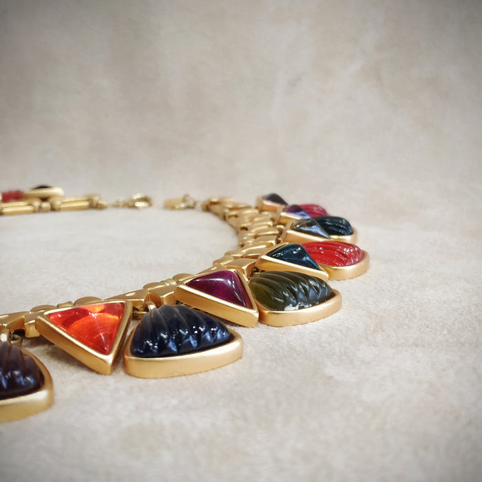 Anne Klein Statement Glass Statement Multicoloured Necklace - The Hirst Collection