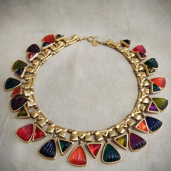 Anne Klein Statement Glass Statement Multicoloured Necklace - The Hirst Collection