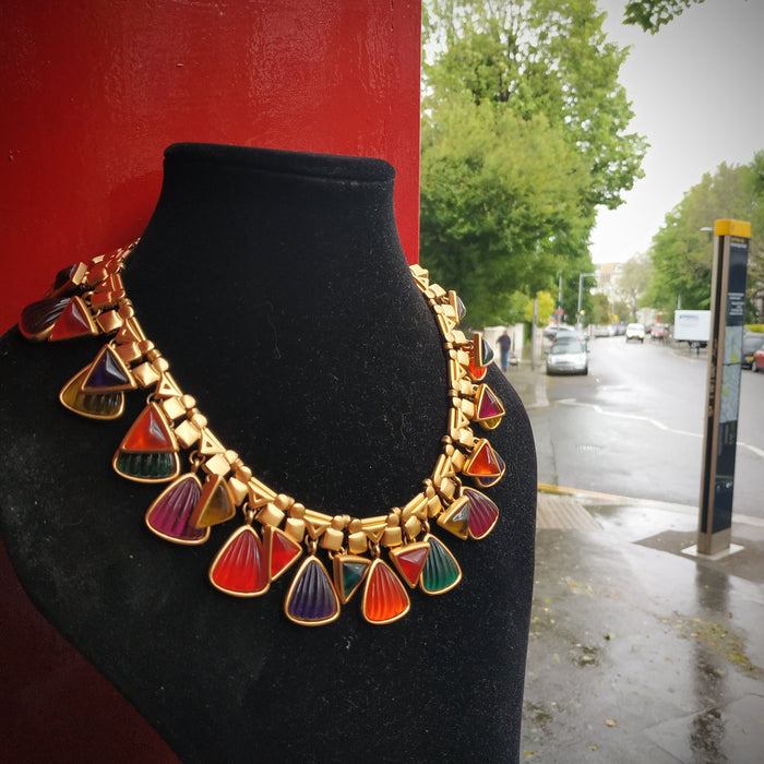 Anne Klein Statement Glass Statement Multicoloured Necklace - The Hirst Collection