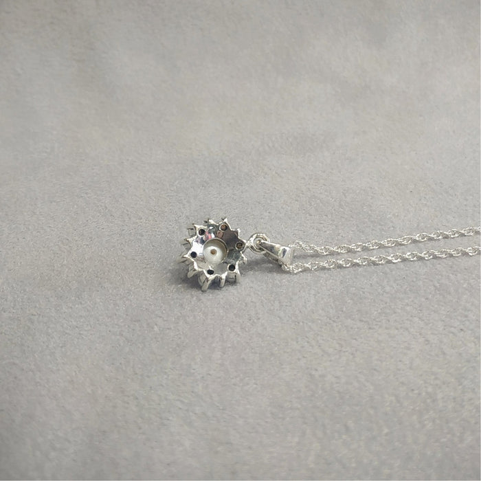 Sparkly Freshwater Pearl Marcasite Star Necklace - The Hirst Collection