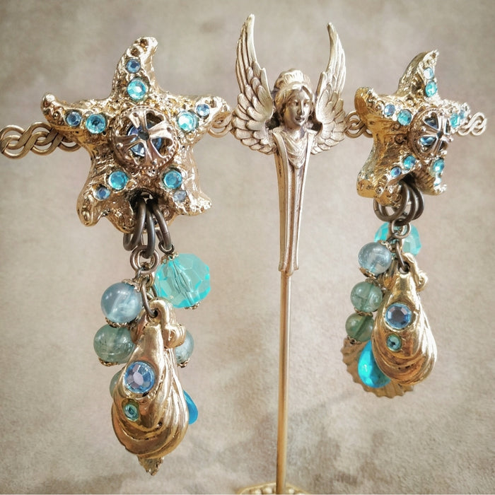 Jacky De G Pairs Ocean Paris Sealife chandelier earrings - The Hirst Collection