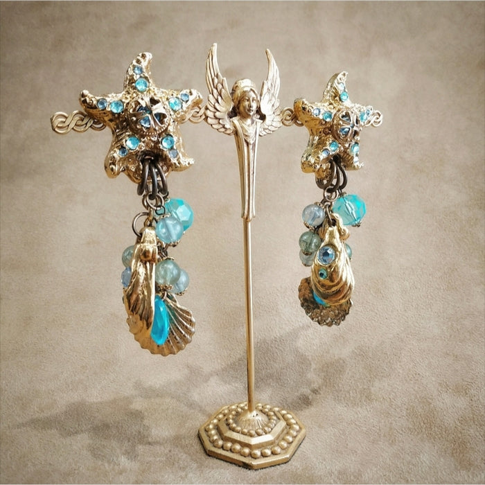 Jacky De G Pairs Ocean Paris Sealife chandelier earrings - The Hirst Collection