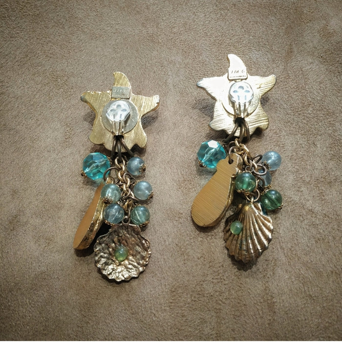 Jacky De G Pairs Ocean Paris Sealife chandelier earrings - The Hirst Collection