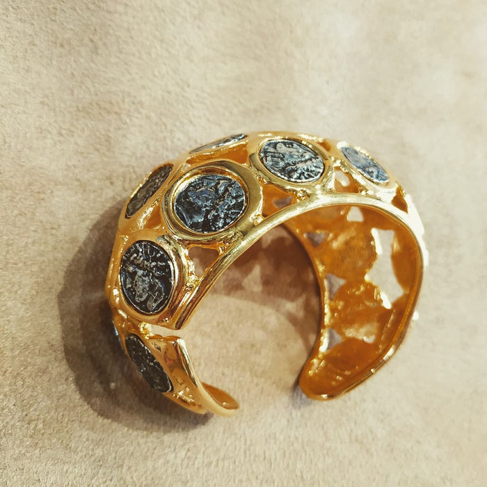 Kenneth Jay Lane Golden Coin Bracelet - The Hirst Collection