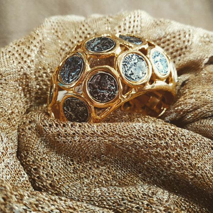 Kenneth Jay Lane Golden Coin Bracelet - The Hirst Collection