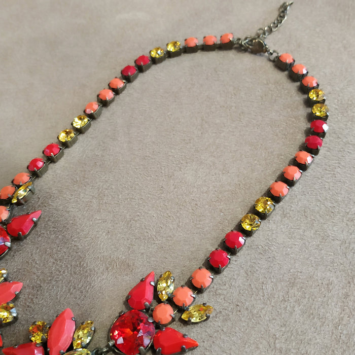 Frangos fire butterfly burnt orange  Necklace - The Hirst Collection