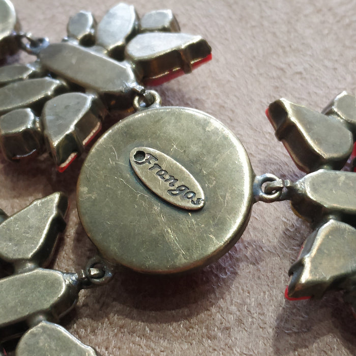 Frangos fire butterfly burnt orange  Necklace - The Hirst Collection