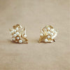 Trifari Golden Pearl Leafy Earrings Vintage - The Hirst Collection
