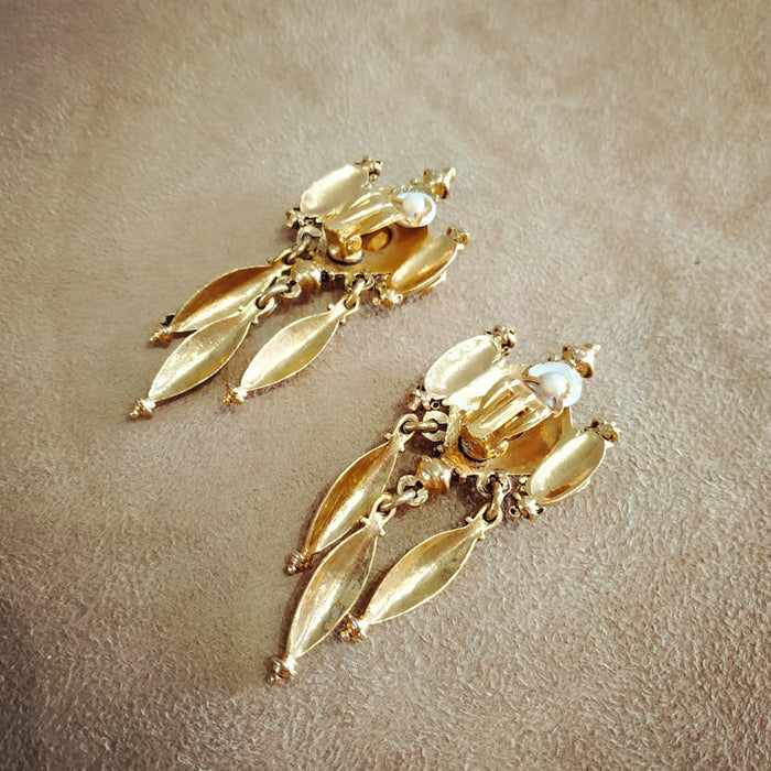 Red Chandelier Statement Earrings by Abbey Road - The Hirst Collection
