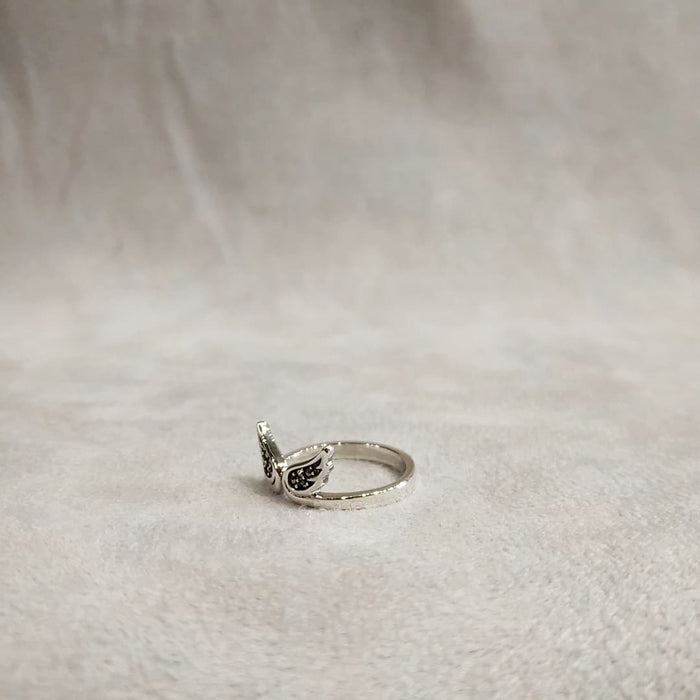 Wings ring in Silver Marcasite - The Hirst Collection