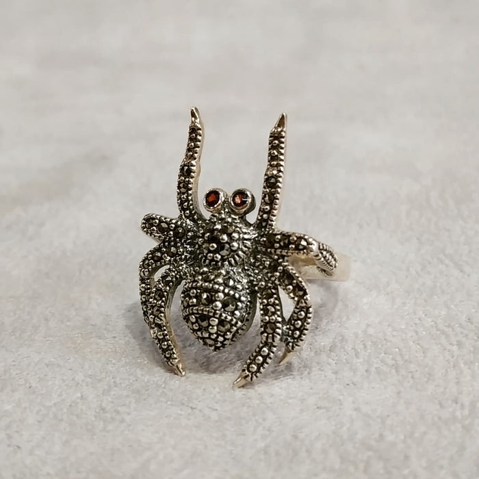 Spider Ring Silver Marcasite - The Hirst Collection