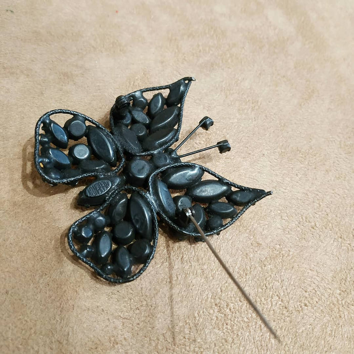 Amber Crystal Butterfly brooch by Regency - The Hirst Collection