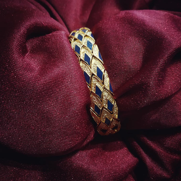 Balenciaga Blue chequered vintage bracelet - The Hirst Collection