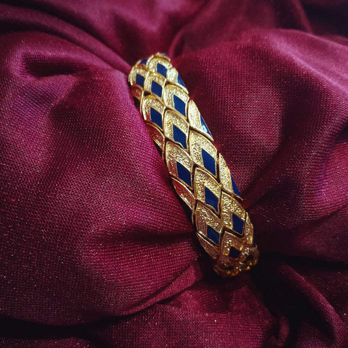 Balenciaga Blue chequered vintage bracelet - The Hirst Collection