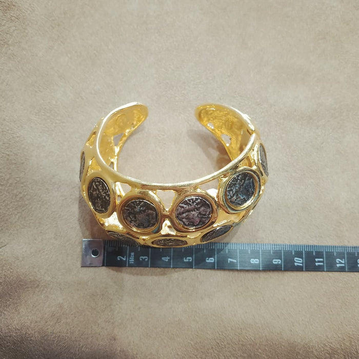 Kenneth Jay Lane Golden Coin Bracelet - The Hirst Collection