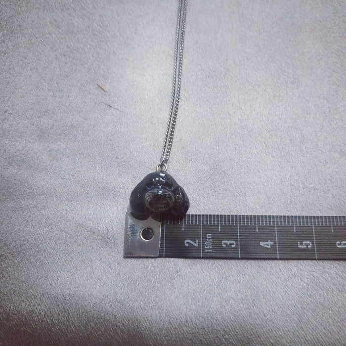 Black Poodle cockerpoo Head Necklace And Mary - The Hirst Collection