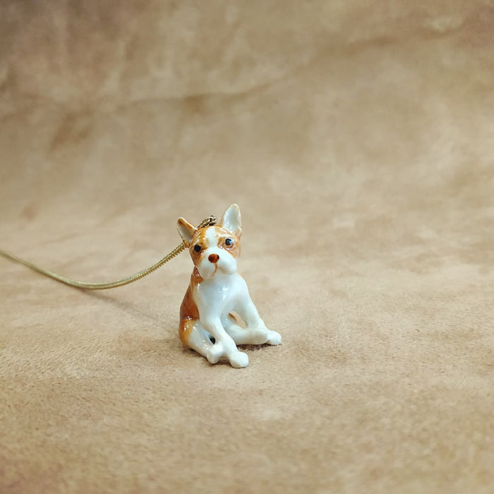 Boston’s Terrier pendant by And Mary in porcelaine - The Hirst Collection