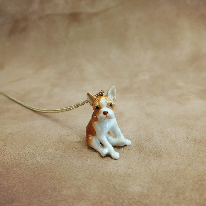 Boston’s Terrier pendant by And Mary in porcelaine - The Hirst Collection