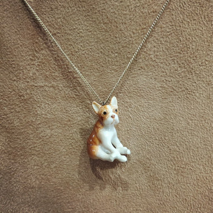 Boston’s Terrier pendant by And Mary in porcelaine - The Hirst Collection