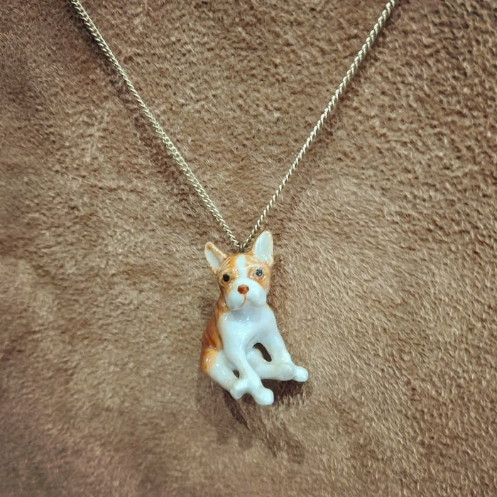 Boston’s Terrier pendant by And Mary in porcelaine - The Hirst Collection