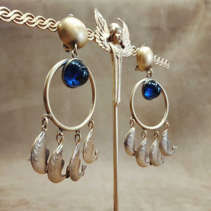 Dangling Fish Earrings by Joseff of Hollywood