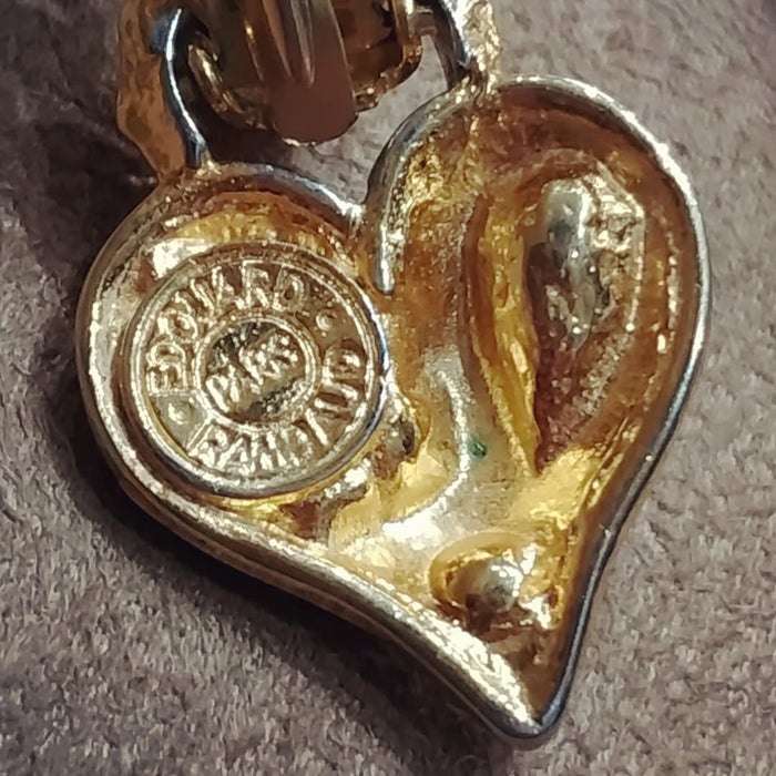 Edouard Rambaud hoop heart gold earrings