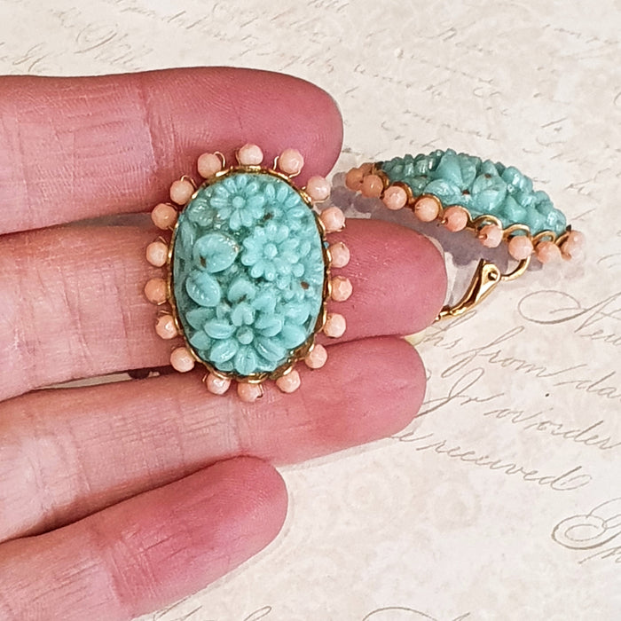 Askew London Turquoise coral earrings