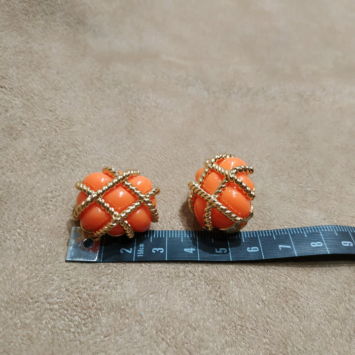 Kenneth Jay Lane Coral Wired Earrings