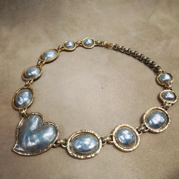 Edouard Rambaud Chunky Heart Statement Necklace
