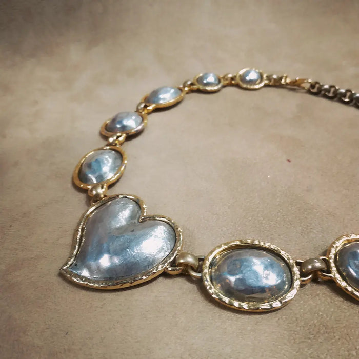 Edouard Rambaud Chunky Heart Statement Necklace