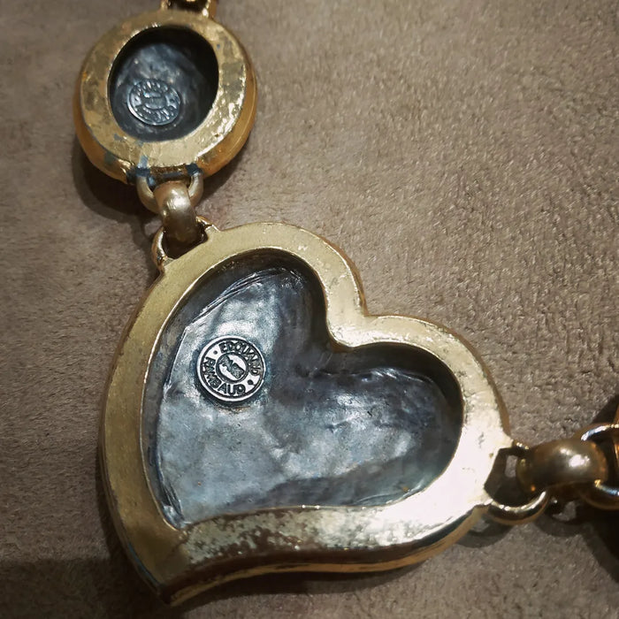 Edouard Rambaud Chunky Heart Statement Necklace