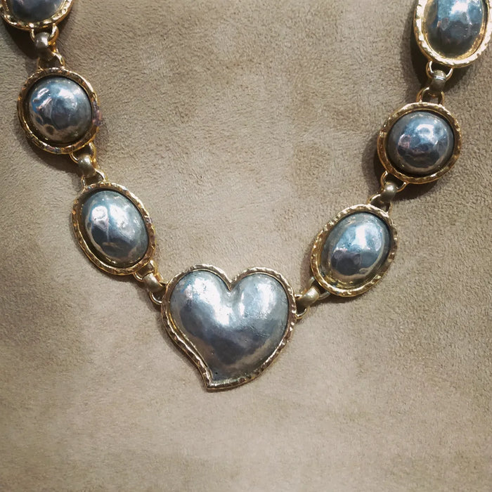 Edouard Rambaud Chunky Heart Statement Necklace