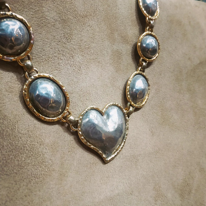Edouard Rambaud Chunky Heart Statement Necklace